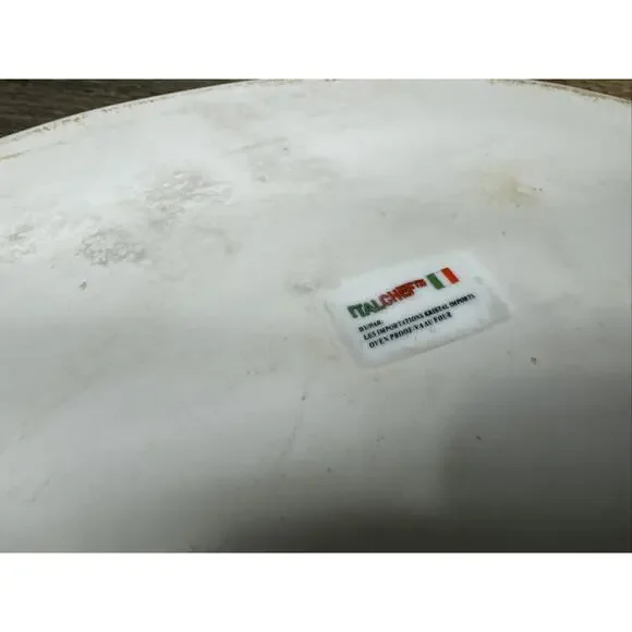 Vintage ITALCHEF Italy Stoneware Oval Baking Dish Oven Proof 17x11.5”
